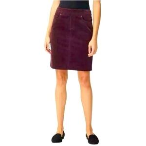 S.C. & Co. Ladies Corduroy Pull-On Brown Burgundy Fall Skirt Size 6